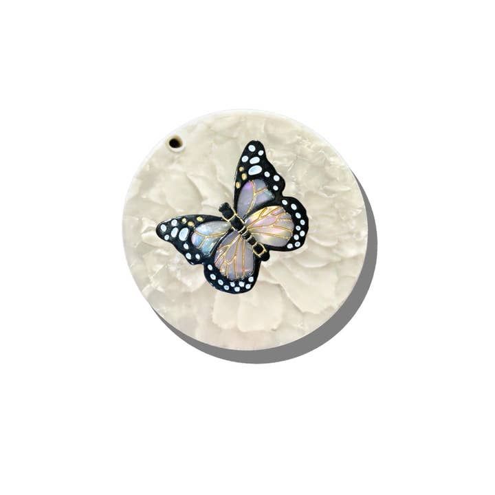 Solar Eclipse Monarch Butterfly Compact Mirror