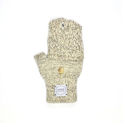 Upstate Stock Wool Oatmeal Convertible Glove/Mitten