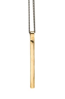 Mana Made Vertical Brass Bar Necklace
