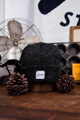 Upstate Stock 11&quot; Beanie Wool/Nylon USA Black