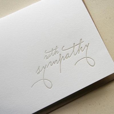 With Sympathy