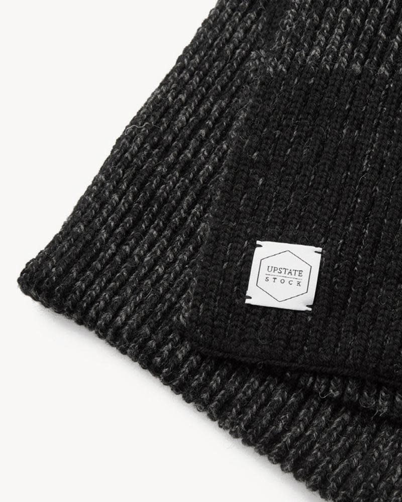 Upstate Stock 9&quot; x 56&quot; Wool Scarf  Black
