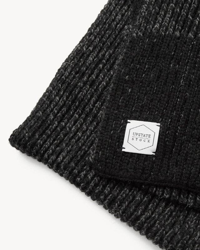 Upstate Stock 9&quot; x 56&quot; Wool Scarf  Black