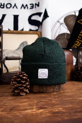 Upstate Stock 11&quot; Beanie Wool/Nylon USA Hunter