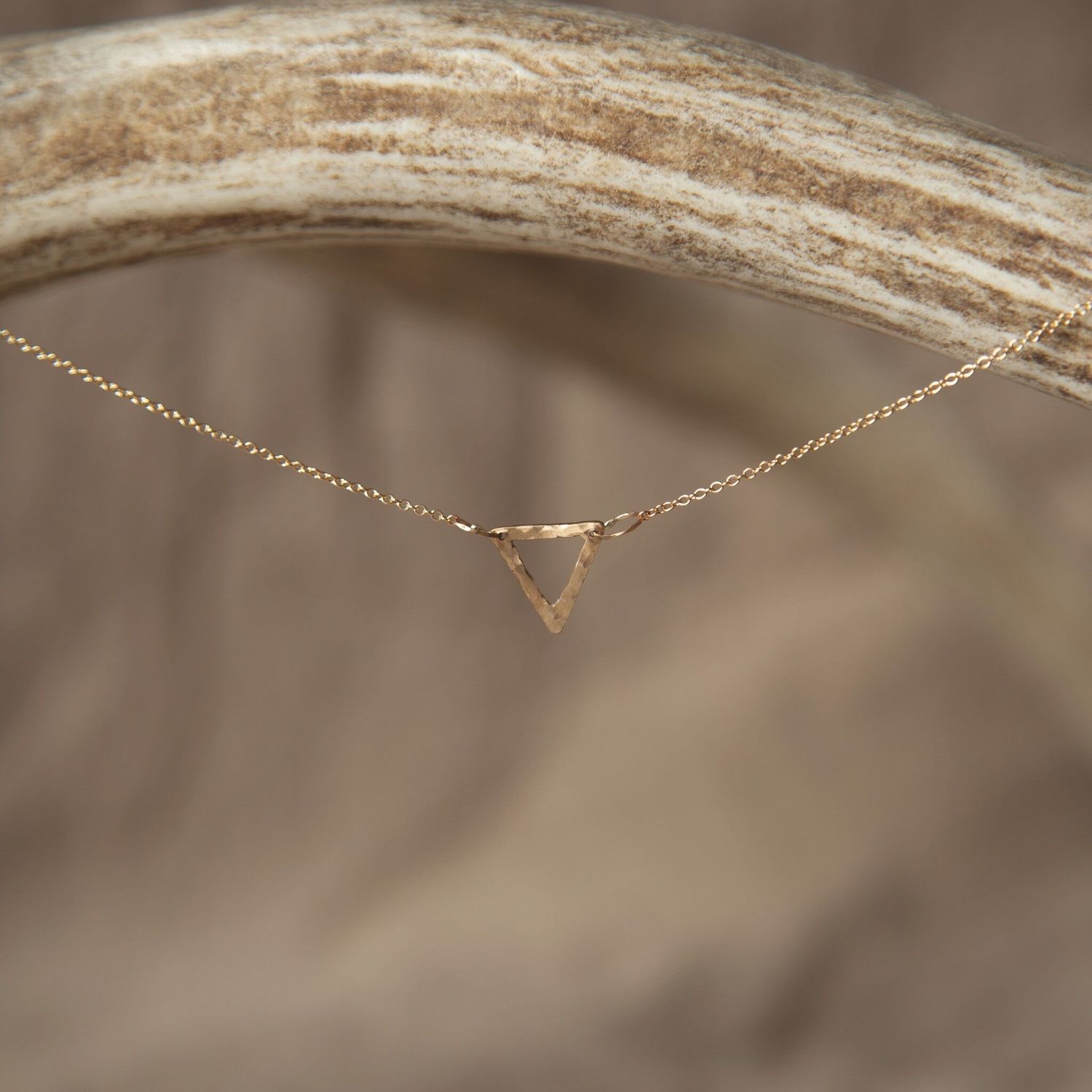 Lonewolf Tiny Equilateral Necklace 14k Gold Fill
