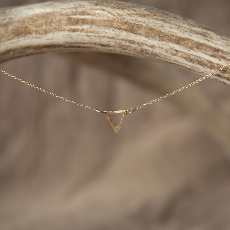 Lonewolf Tiny Equilateral Necklace 14k Gold Fill