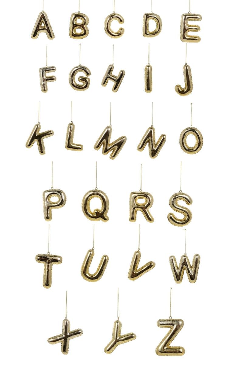 Gold Electroplated Initial Ornament
