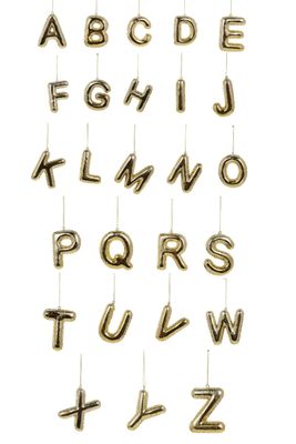 Gold Electroplated Initial Ornament