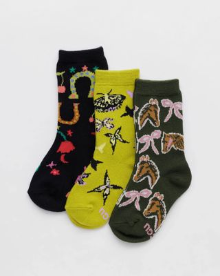 Baggu Kids Crew Socks Set of 3 Jessica Williams