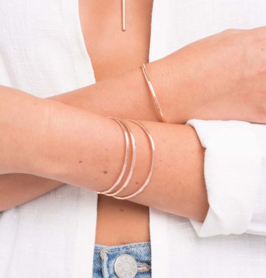 Hammered Thin Cuff
