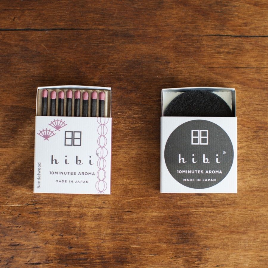 Hibi Sandalwood Box of 8 Incense Matches