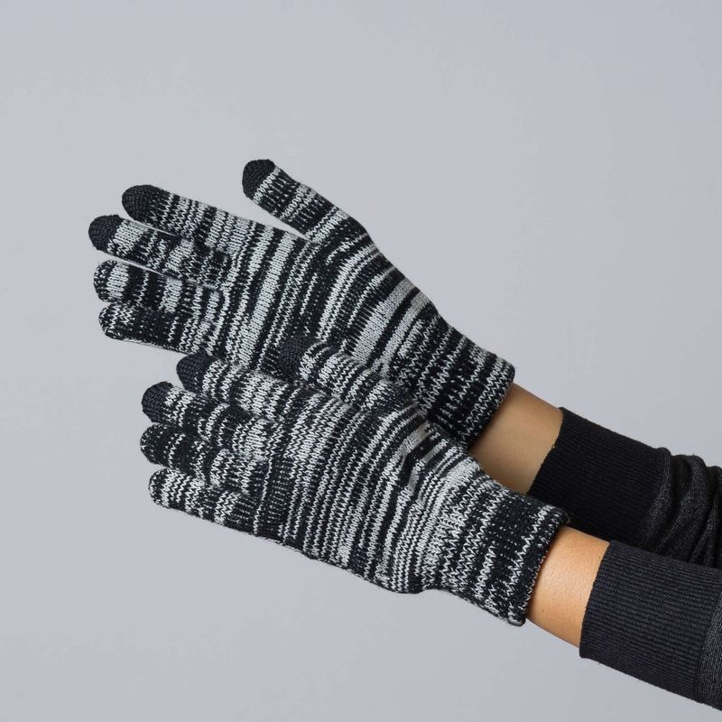 Verloop Twist Knit Touchscreen Gloves Black White