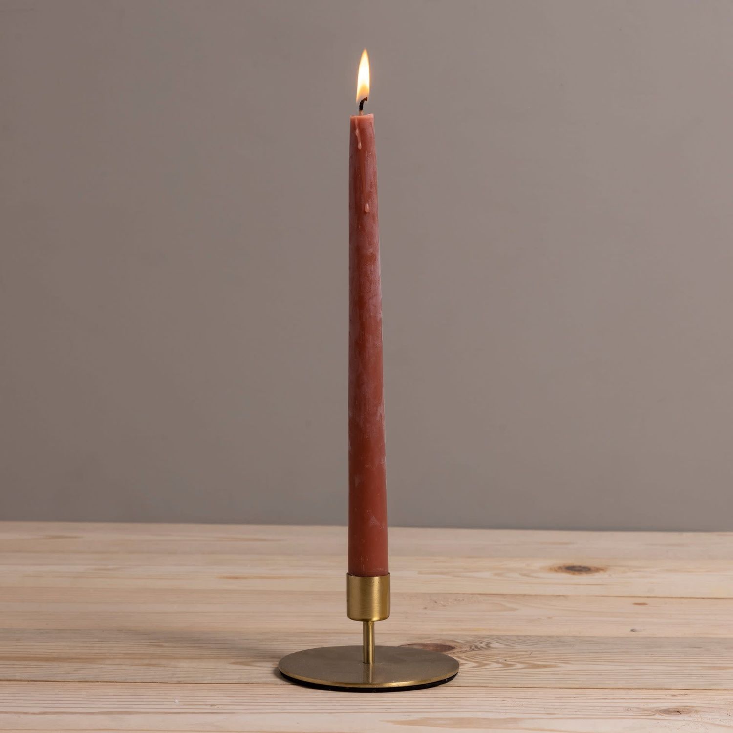 Be Home Gold Taper Candle Holder Short
