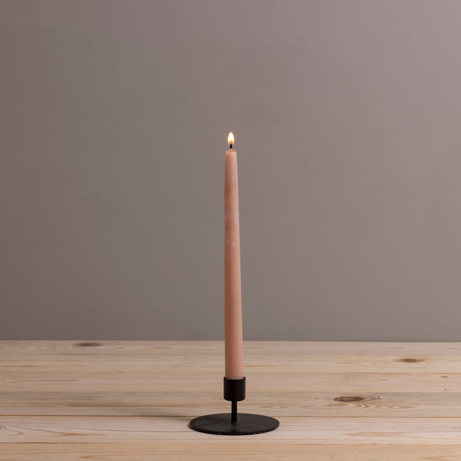Be Home Black Taper Candle Holder Short