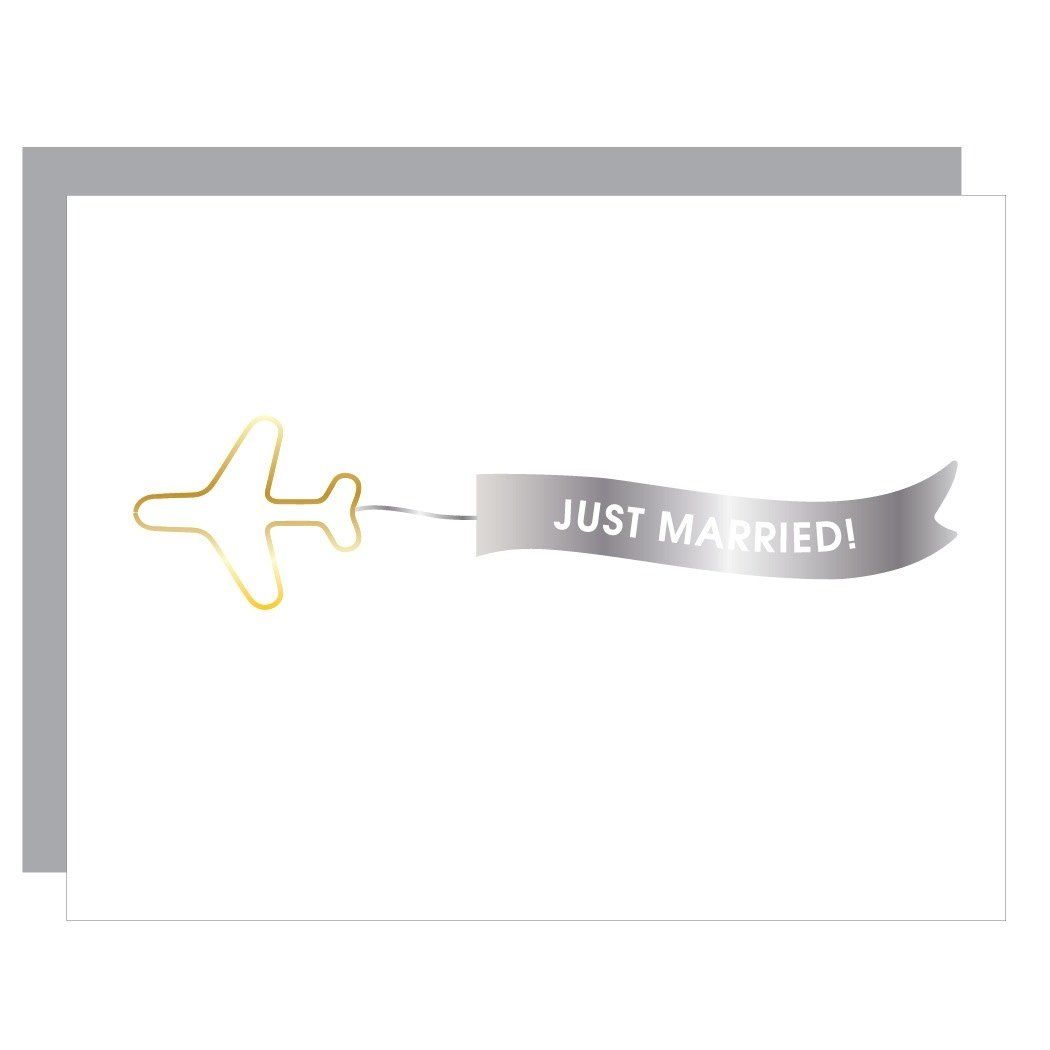 Wedding Banner Just Married Paper Clip