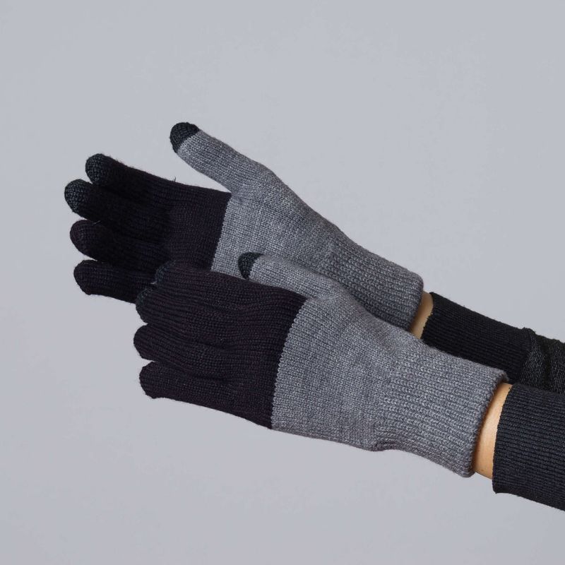 Verloop Colorblock Touchscreen Gloves Black Grey