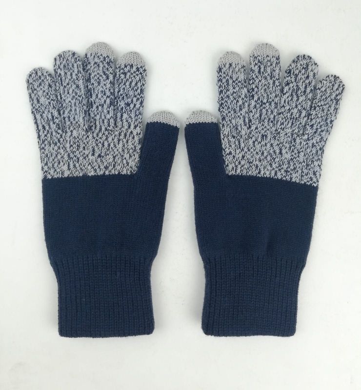 Verloop Colorblock Touchscreen Navy Marled Gloves - Exclusive