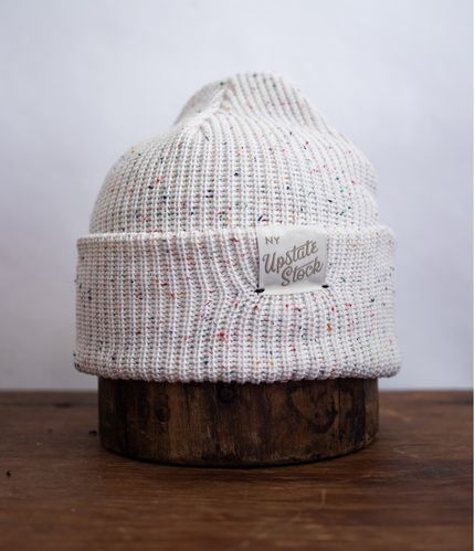 Upstate Stock Super Fine Upcycled Cotton Watch Cap Confetti