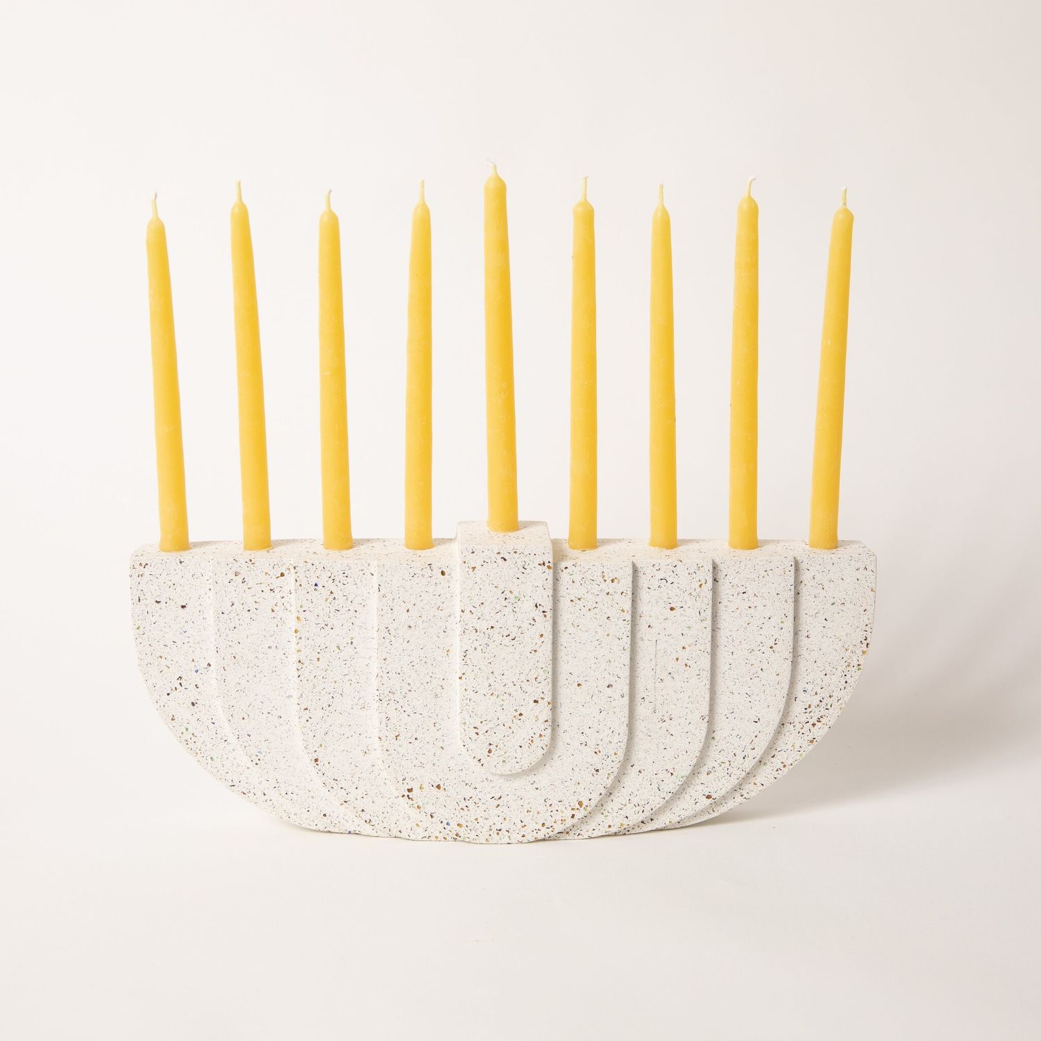 Pretti Cool Menorah White Terrazzo