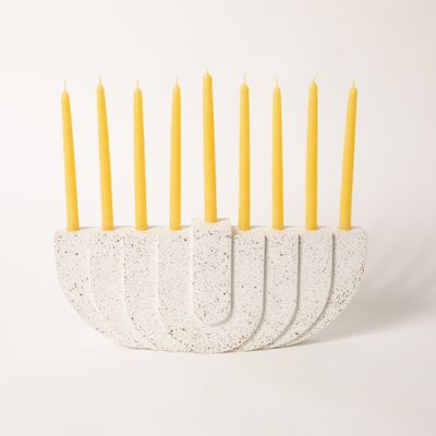 Pretti Cool Menorah White Terrazzo