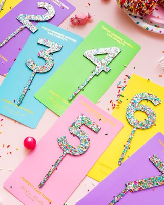 Taylor Elliott Confetti Cake Number Toppers