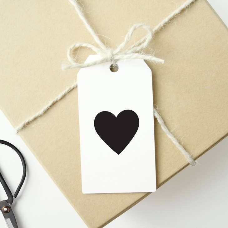Gift Tags - Modern Heart Black
