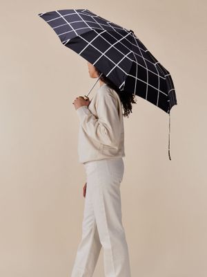 Original Duckhead Black Grid Compact Umbrella