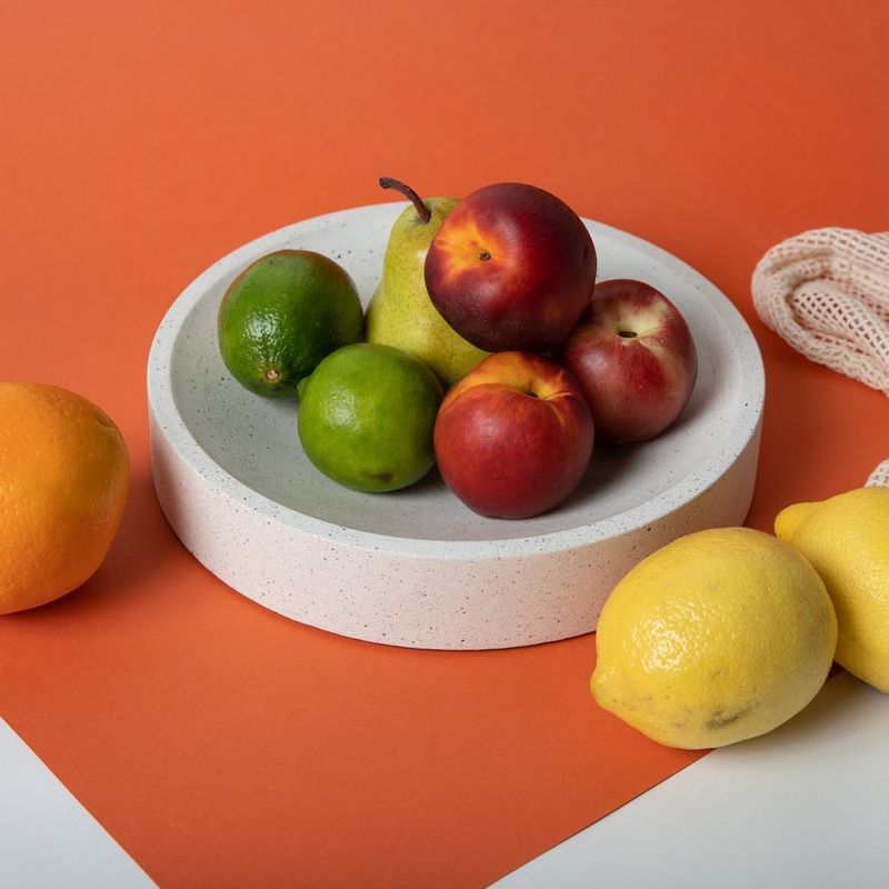 Pretti Cool Centerpiece Bowl White Terrazzo