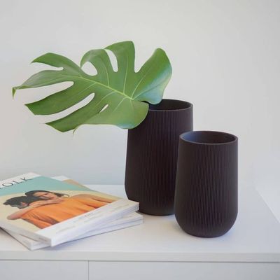 Conifer Sequoia Vase Black 