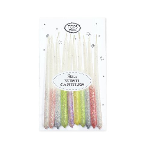 TOPS Malibu Glitter Wish Candles Multi Color