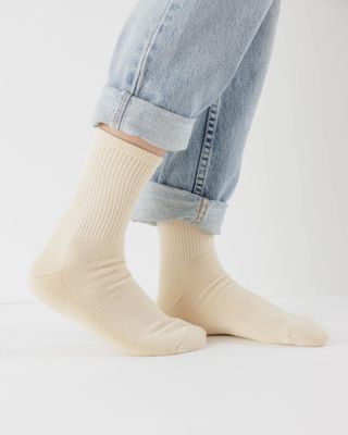 Baggu Ribbed Socks Ecru