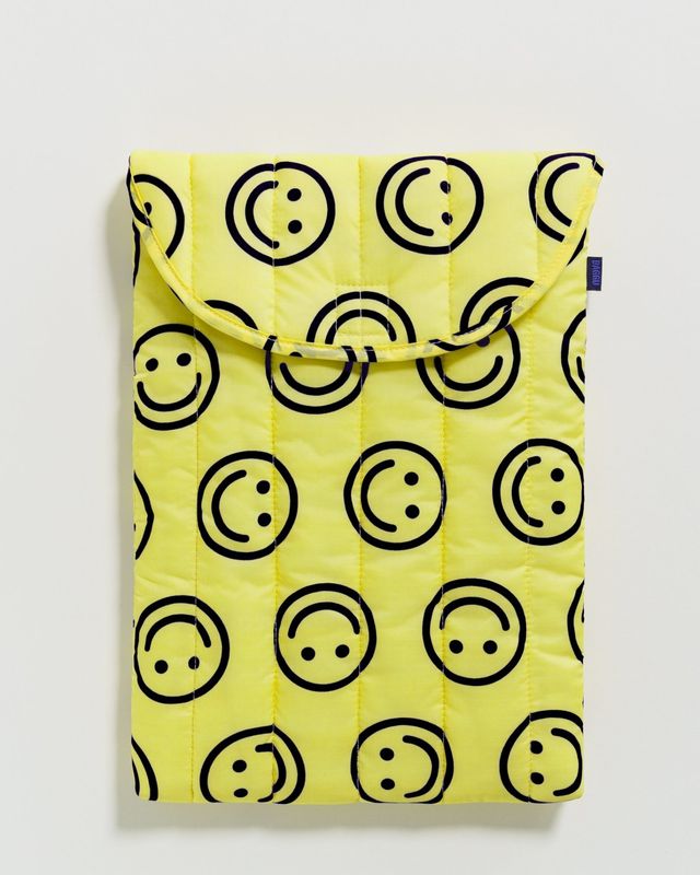 Baggu Puffy Laptop Sleeve  Happy Yellow 16&quot;