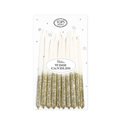 TOPS Malibu Glitter Wish Candles Gold