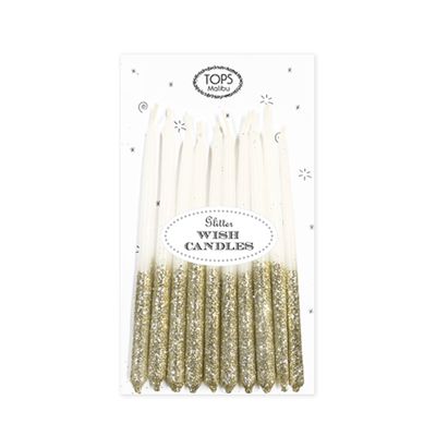 TOPS Malibu Glitter Wish Candles Gold
