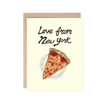 Love from NY Pizza Card