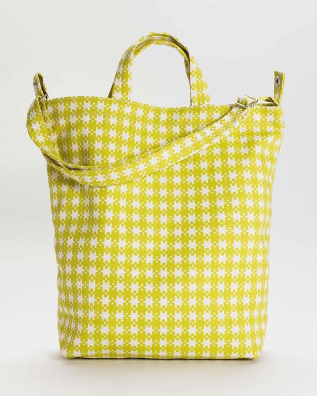 Baggu Duck Bag Chartreuse Pixel Gingham