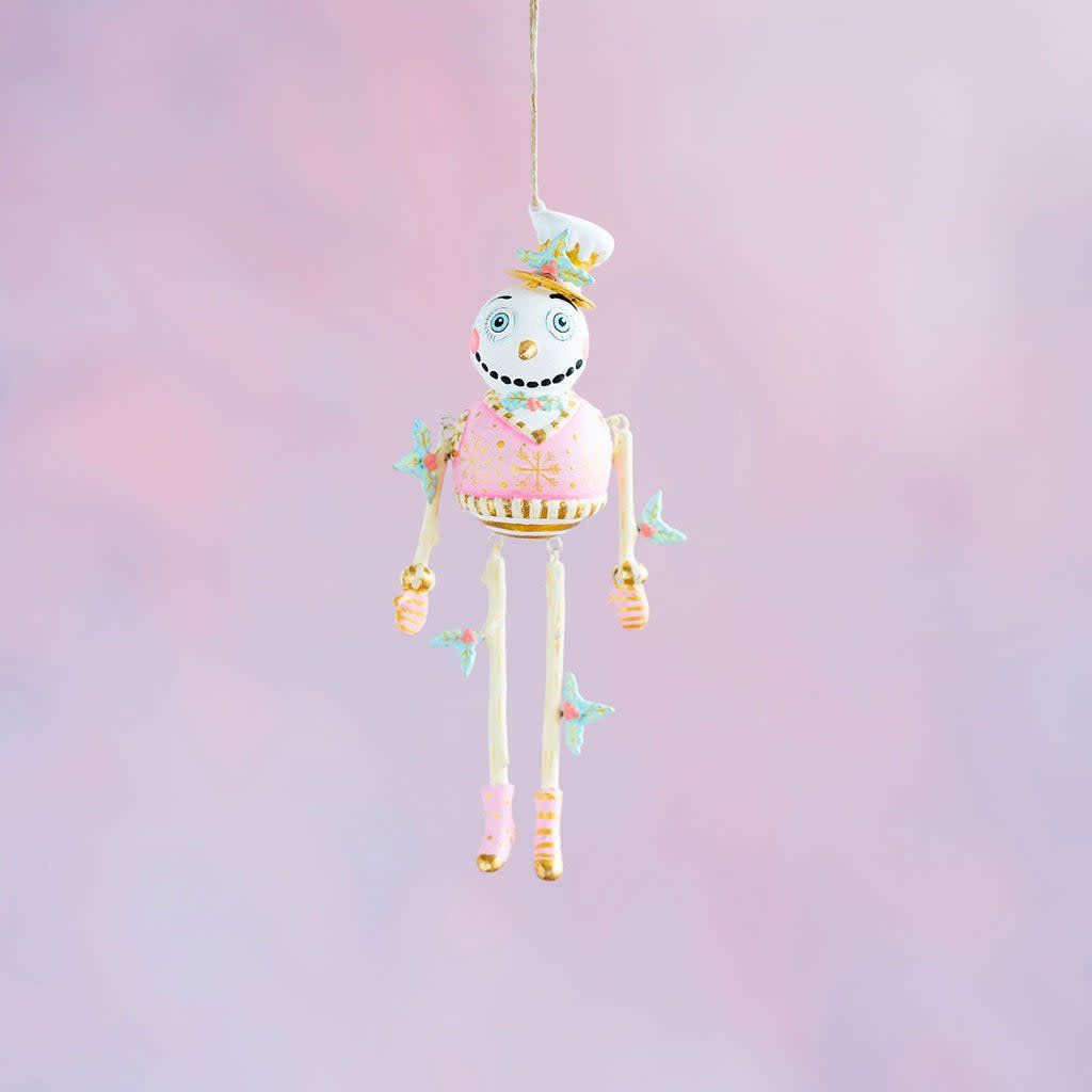 Gold &amp; Blush Holly Jolly Ornament