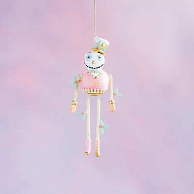 Gold &amp; Blush Holly Jolly Ornament