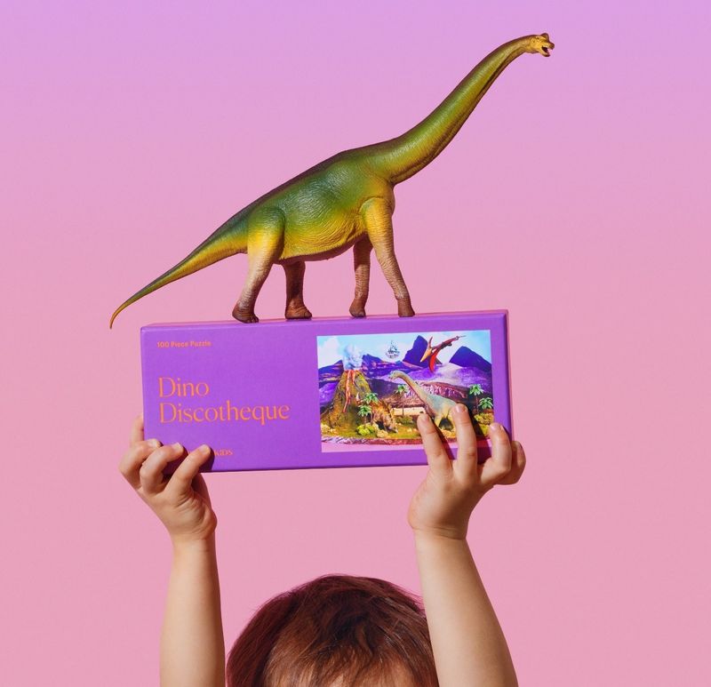 Piecework Dino Discotheque 100 Piece Puzzle