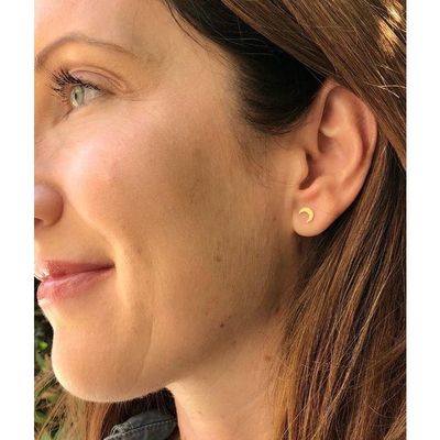 Selah Vie Moon Studs Earrings 14K Gold Filled