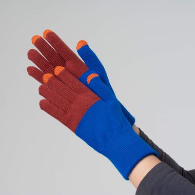 Verloop Colorblock Touchscreen Gloves Ruby Cobalt One Size Fits Most