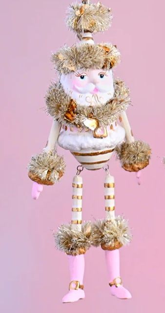 Gold &amp; Blush Papa Noel Ornament