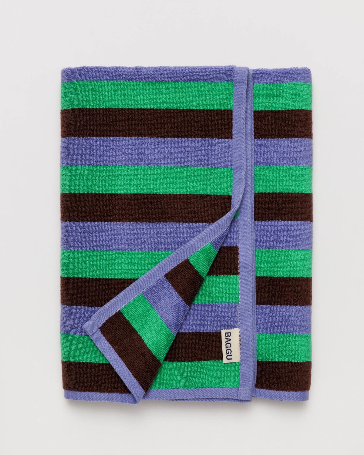 Baggu Bath Towel Mint 90&#39;s Stripe