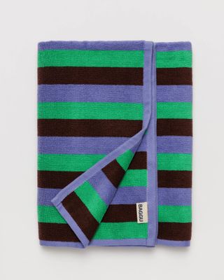 Baggu Bath Towel Mint 90&#39;s Stripe