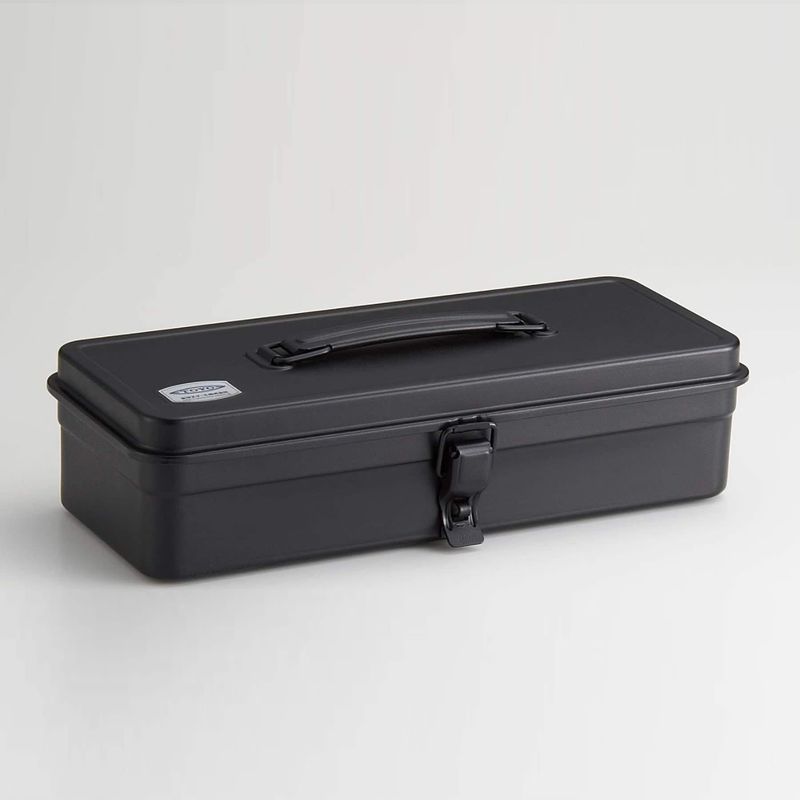 Toyo Flat Lid Top Handle Toolbox T-320 Black