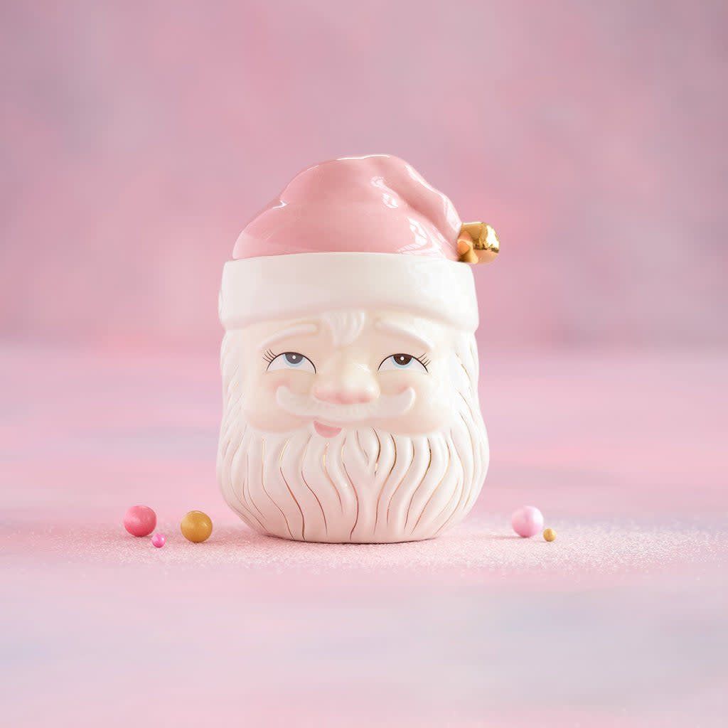 Papa Noel Pink Cookie Jar