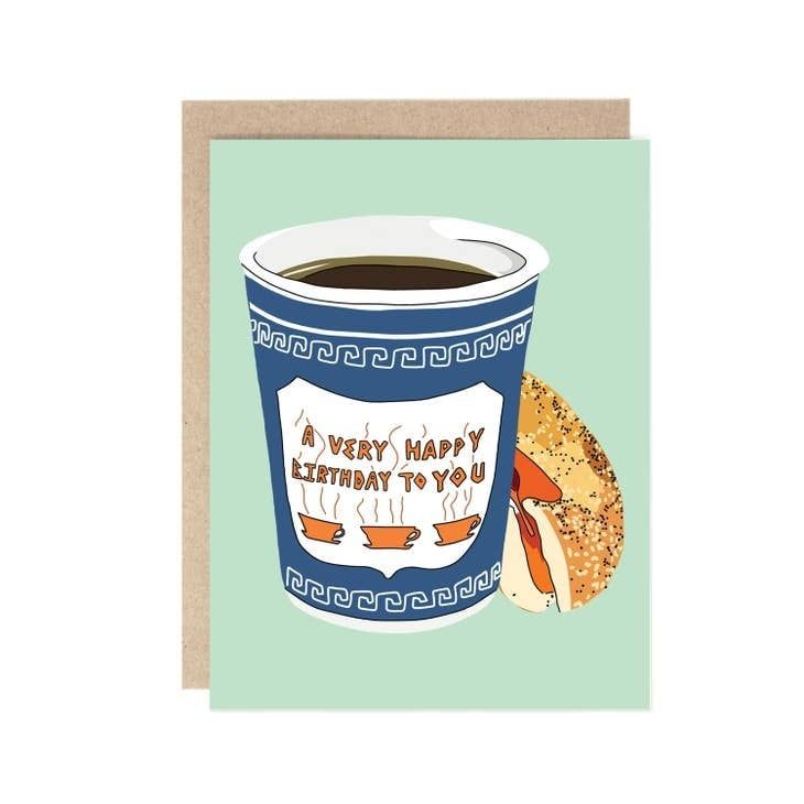 Birthday Coffee and Bagel Card
