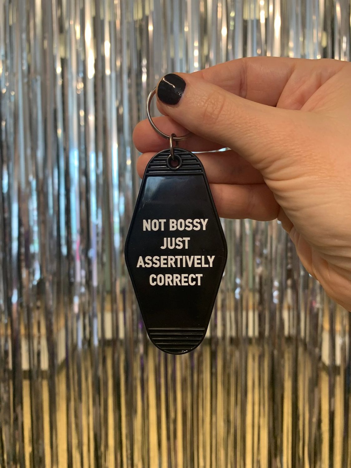 Not Bossy Just Assertively Correct Motel Keychain
