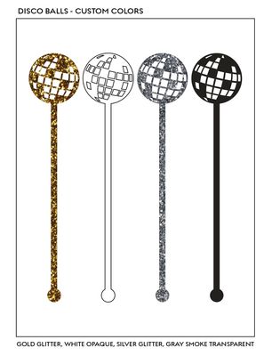 Disco Ball Drink Stirrers