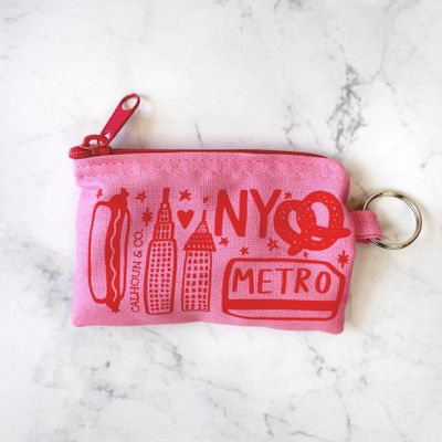 NY Zipper Card Pouch Big Apple